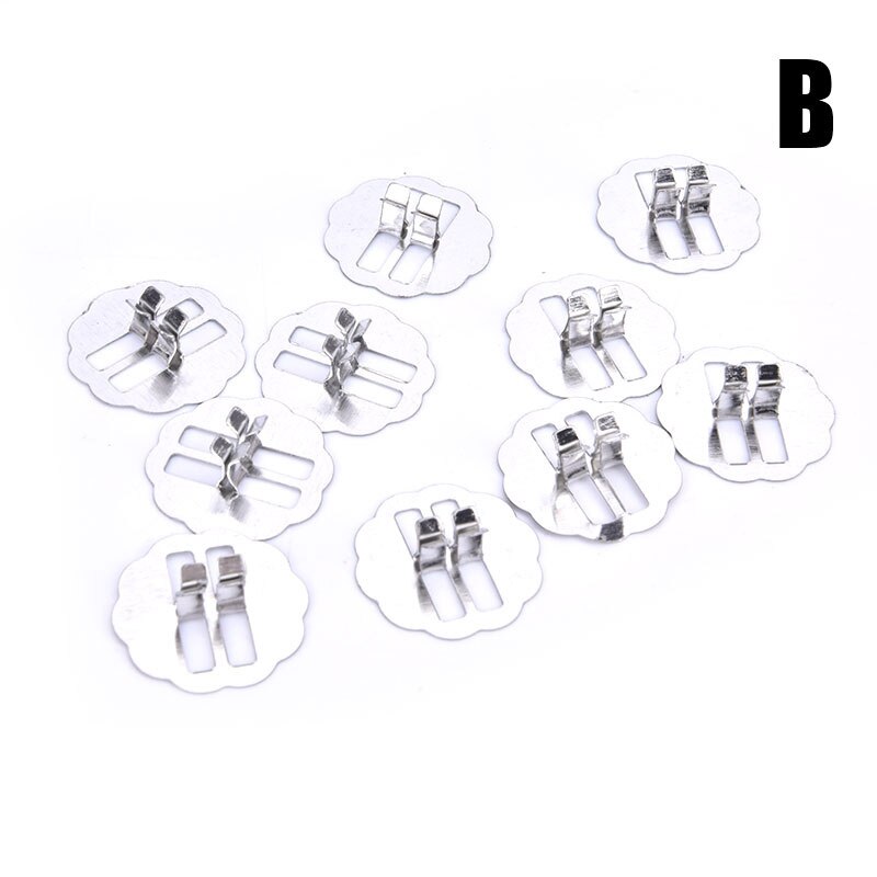 10 stk træ stearinlys væger base klip jern stearinlys gør diy for væger materialer holder stativ håndlavet sæt: B