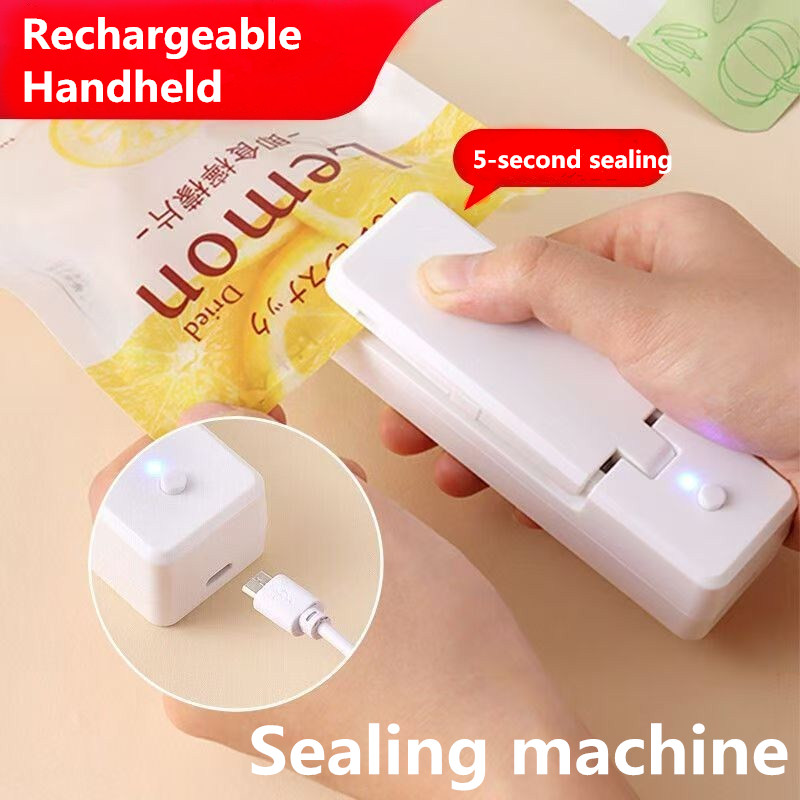 Mini Sealing Machine Cut Seal Dual-use Food Sealing Artifacts Snack Moisture-free Sealer Push Button Plastic Sealing Machine