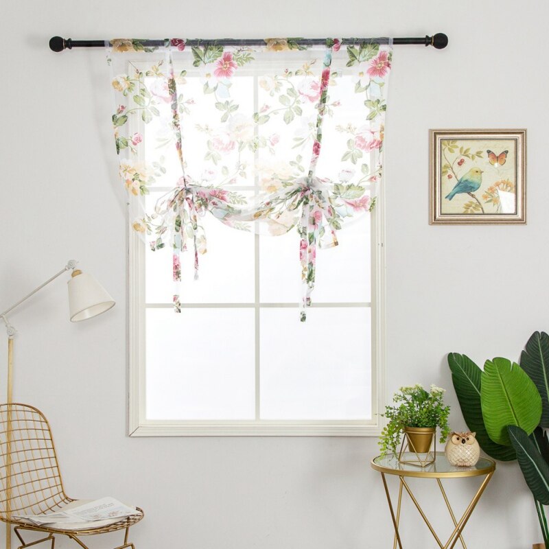 Roman Short Curtain Bedroom Living Room Tatami Decoration Bay Window Light-transparent Window Curtain Home Dress Up