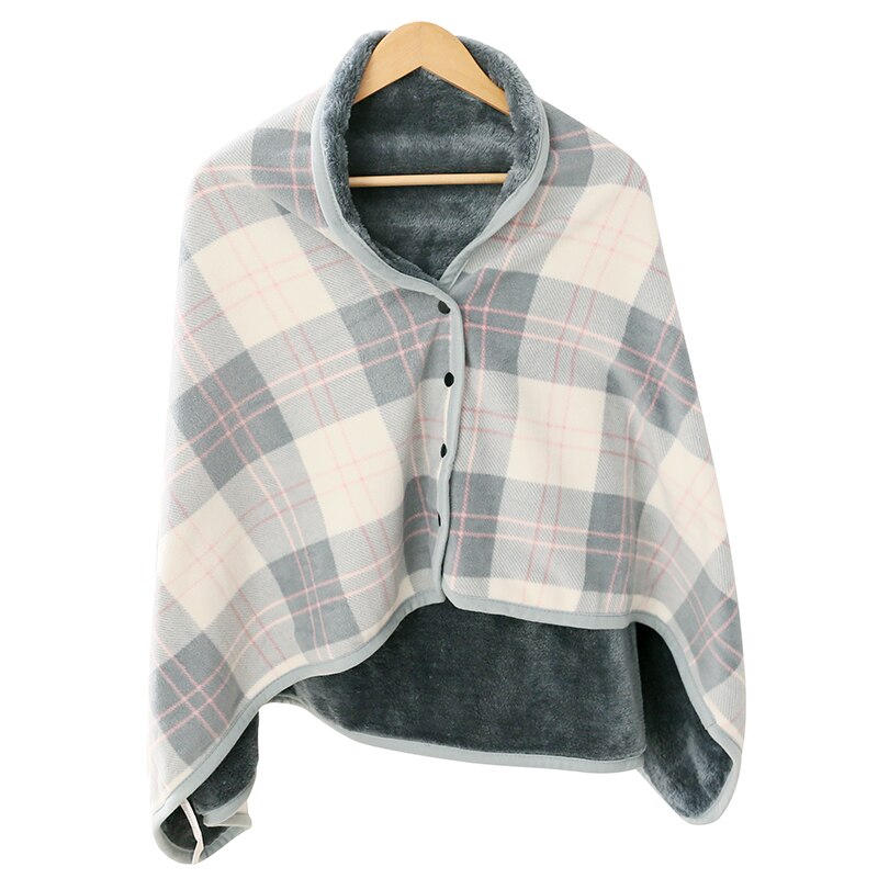 Plaid Hoodie Fleece Flanel Pluche Bts Serape Wearable Deken Sjaal Verdikking Deken Gooi Sweatshirt Deken Buffalo Plaid: Blue Plaid / 80x135cm