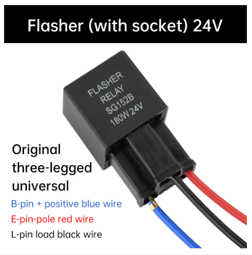 Relè Lampeggiatore Moto 2-Pin - 6V-12V Per Frecce, Colore Blu