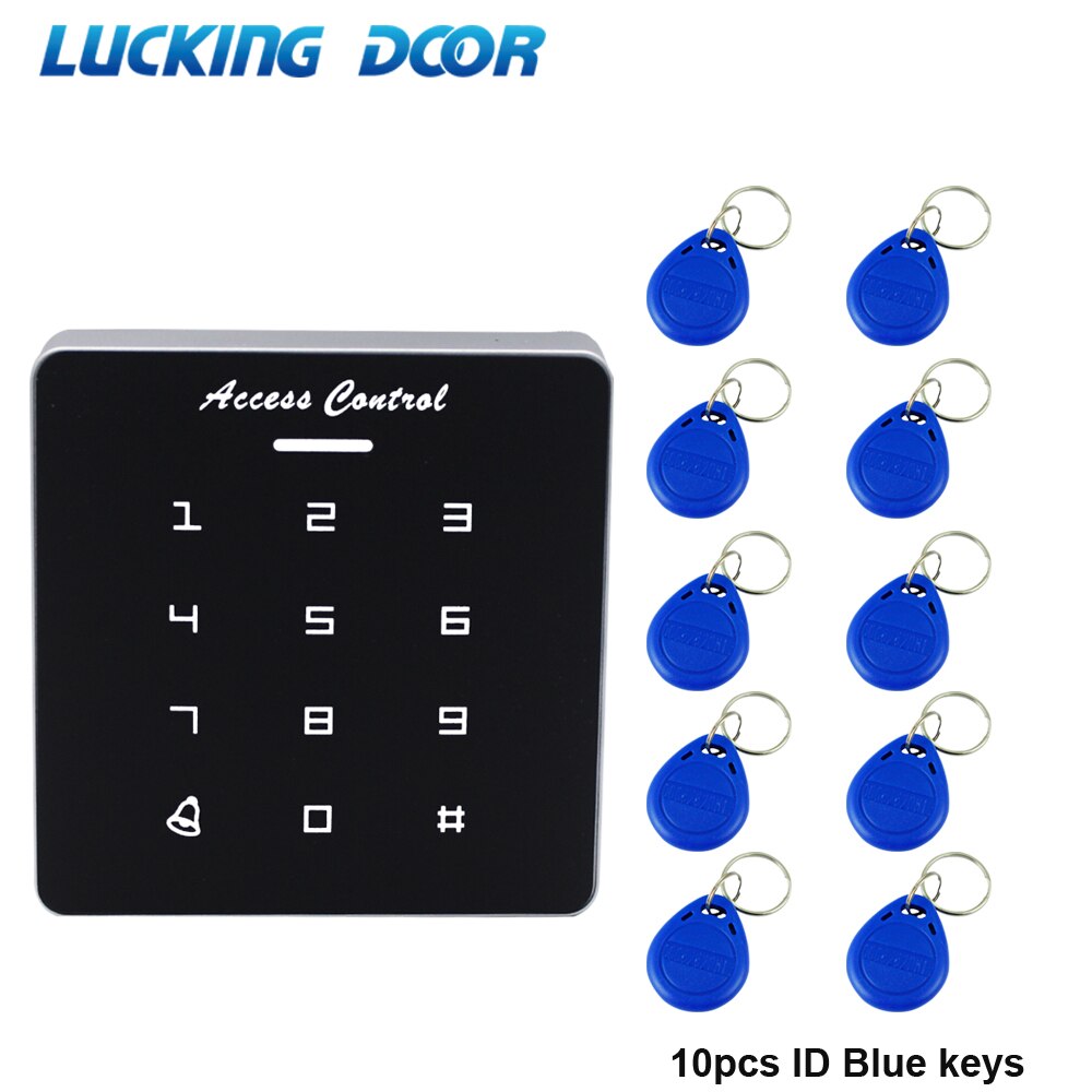 Access Control 1000Users Keypad digital panel Card Reader For Door Lock System 125Khz RFID Wiegand 26 34 Output: A86 and 10 ID keys