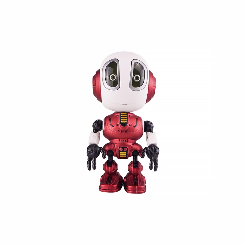 Alloy Intelligent Recording Talking Robot Voice Dialogue Cute Early Education Mini Intelligent Robots Doll Toy: red