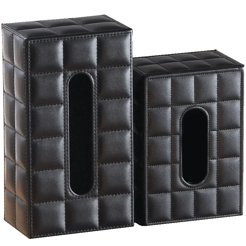 PU Tissue Box Rectangle Paper Towel Holder Desktop Napkin Storage Container Kitchen Tissue Tray For Home Office