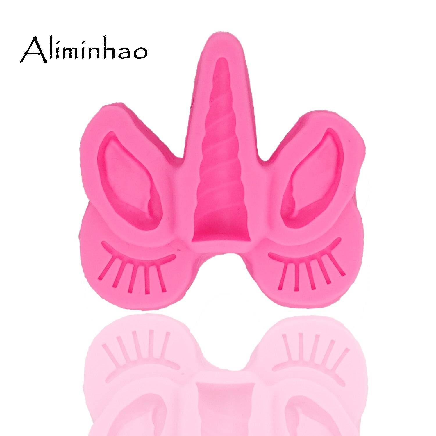 B1309 Cartoon unicorn ear eyes DIY fondant silicone mold for cake decorating tools chocolate gumpaste baking bakeware