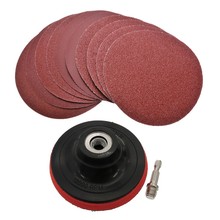 Disque de polissage électrique rouge 4 pouces 100mm, 10 pièces, papier de verre pour polir le métal, le plastique, l'aluminium et le bois