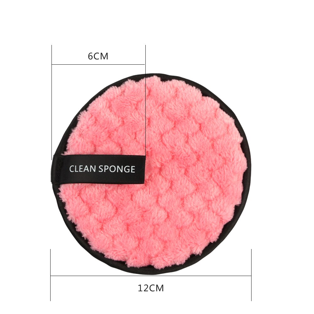 Chiffon démaquillant pour visage en peluche et microfibre, serviette nettoyante pour poudre de maquillage, tampons bouffée,