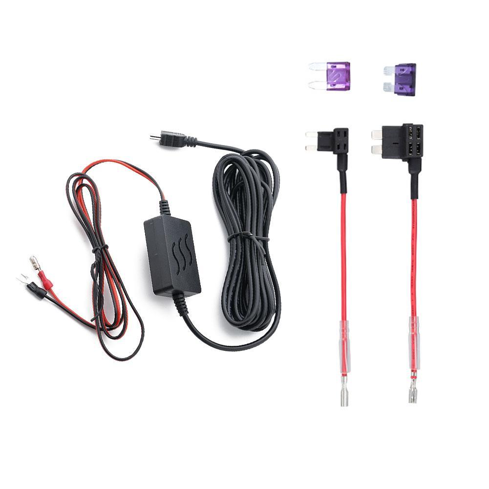 For Universal HardWire Fuse Box Car Recorder Dash Cam Wire Kit Hard Micro USB X3X1