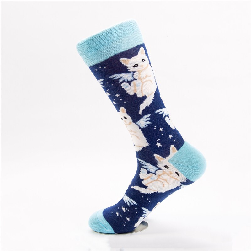 Moda Socmark Happy Socks Men/Women Casual Funny Long Sock Panda Animal Pattern Cotton Skateboard Socks: 52040