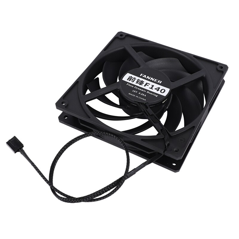 Computer Case Fan - 120x25mm - 140mm - DC 12V 4Pin - High Speed: Default Title