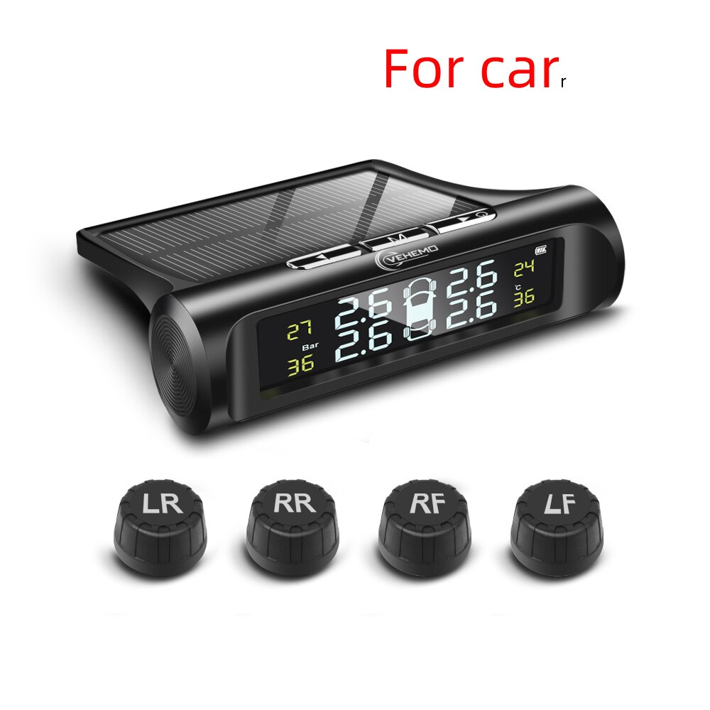Bil dæktryk alarm dæktryk overvågning lastbil 8.0 bar tpms 6 stk sensor køretøjer: 4 sensorer