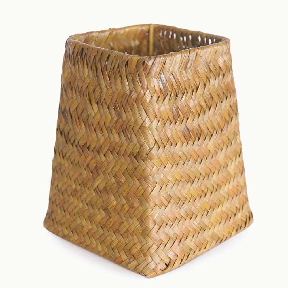 Rattan Straw Storage Basket Clothing Storage Basket Wicker Basket Folding Flower Pot Home Garden Hanging Basket Wedding: 5