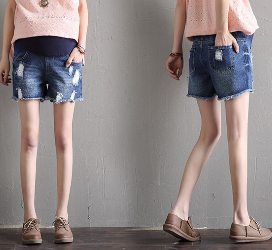 Plus Size Maternity shorts for Pregnant Women denim shorts Loose pants Pregnancy Clothes Spring Summer Jeans L-7XL 100kg
