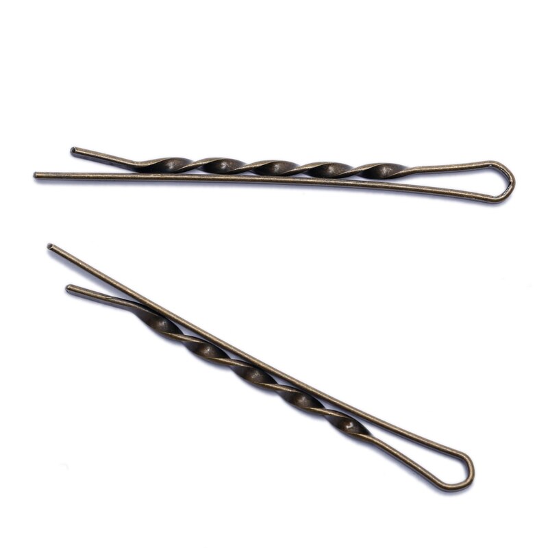 20pcs 55mm Copper Hairpins For Women Hair Clip Lady Bobby Pins Invisible Wave Hairgrip Barrette Hairclip Hair Clips Accessories: Antique Bronze