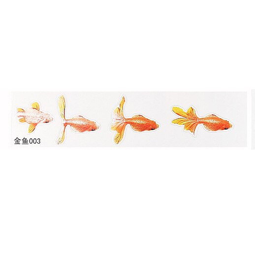 Resin Goldfish Sticker 3D Resin Goldfish Sticker Material Sticker Crystal Epoxy Goldfish Painting: 003