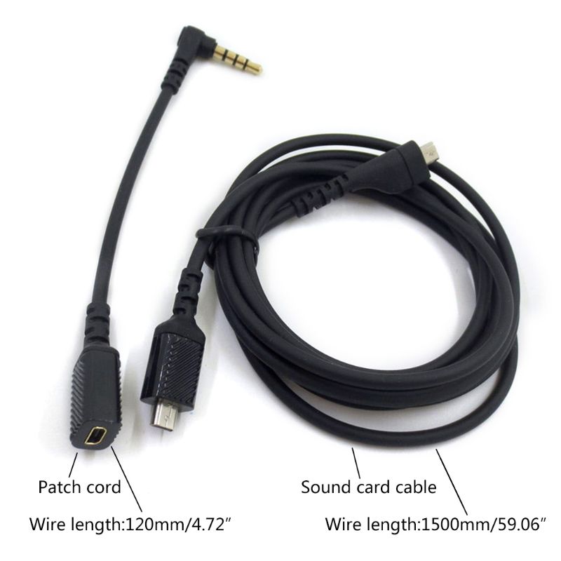 Replacement Sound Card Extension Cords Audio- Cables For Steel-Series Arctis 3/5/7 Pro Gaming Headphone