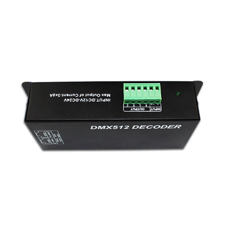 3CH RGBW DMX 512 Decoder LED Controller 3 Channel x 4A with LED Display for LED Strip Light DC12-24V
