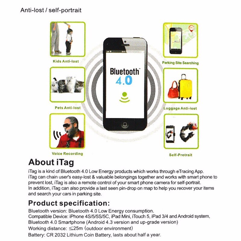 Localizador de llaves inteligente para niños, rastreador inalámbrico compatible con Bluetooth, alarma antipérdida, bolsa para niños, localizador GPS para mascotas, rastreador Itag