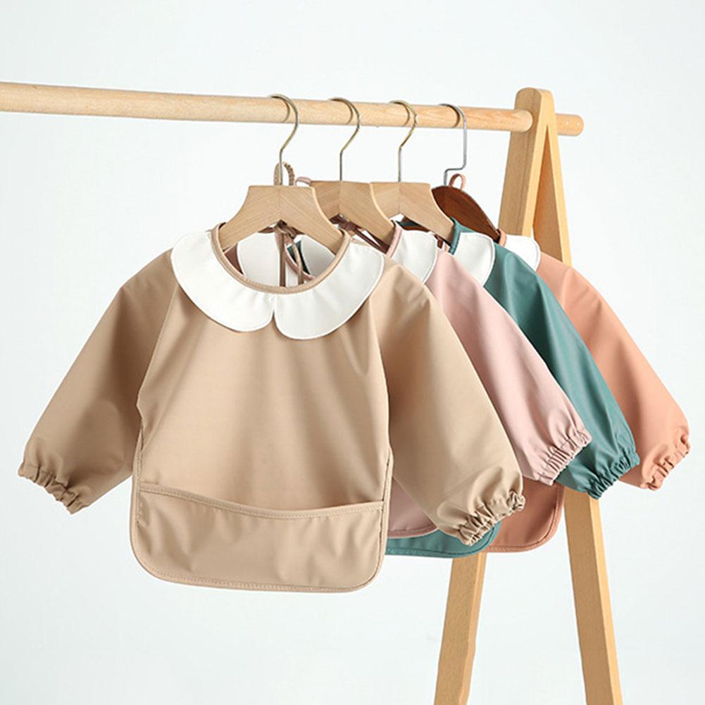 Bavoirs imperméables à manches longues pour bébés, vêtements d&#39;alimentation pour enfants, Smock, tablier d&#39;alimentation