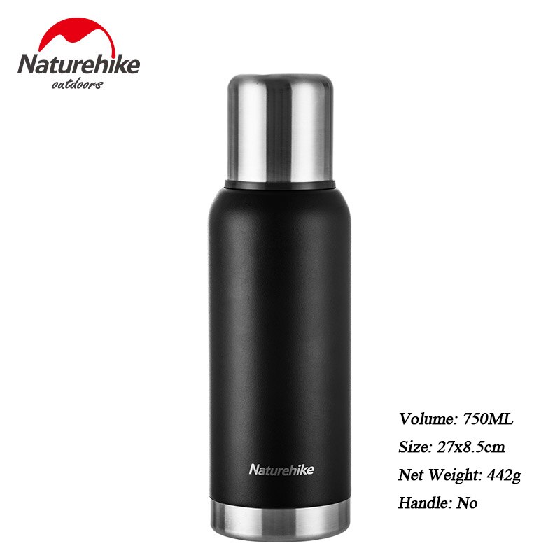 Naturehike Esterna di Isolamento Termico Bollitore 24 minerale di Conservazione di Calore 2200ml Grande Capacità in Acciaio Inox 304 di Acqua Bollitore: 750ML