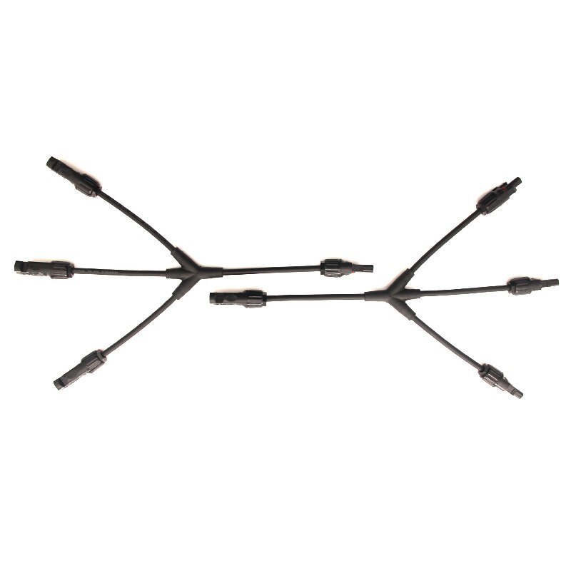 1 Paar x MC4 Connector Y type 3 in 1 mannelijke en vrouwelijke solar kabel