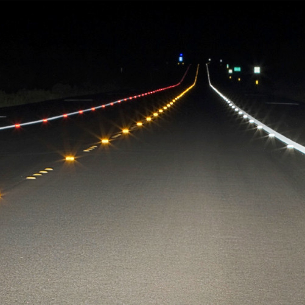 PrimeMatik - Reflector de carretera de 100 x 100 mm. Captafaros para suelo de plástico blanco