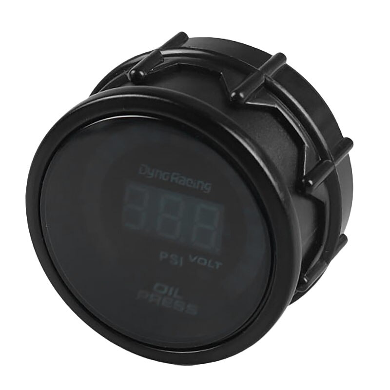 Dyno racing 2 tum 52mm bil digital analog led oljetrycksmätare 0-120 psi med sensor 12v