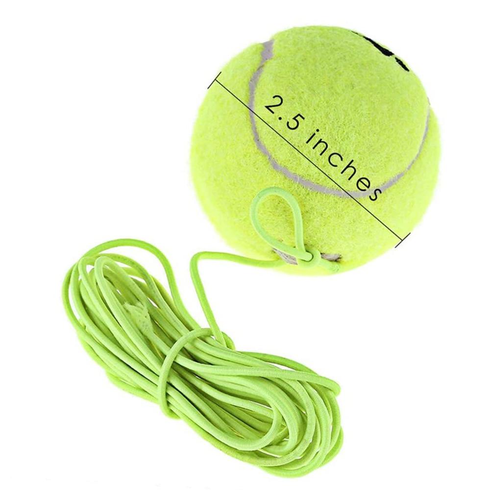 Entrenador de tenis individual entrenamiento práctica pelota Base posterior entrenador Tenis cuerda elástica pelota de goma para principiantes