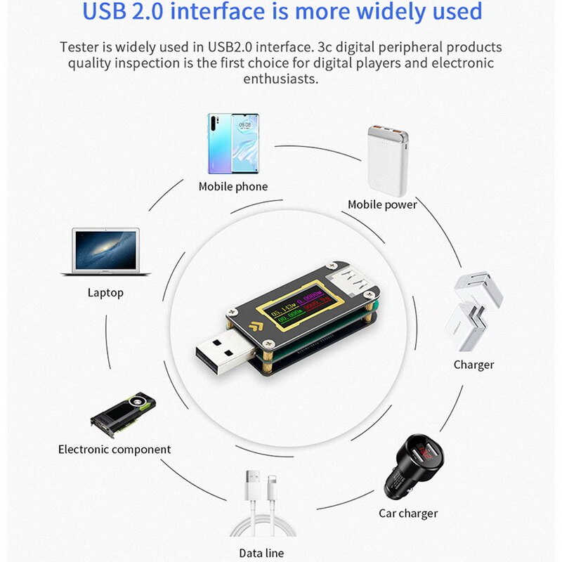 Stroom En Spanning Meter Usb Tester Usb Digitale Power Meter Usb Digitale Stroom En Spanning Monitor Usb Digital Power Tester