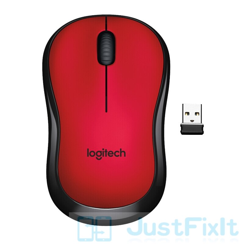 Logitech M220 inalámbrico ratón de ratón con 2,4 GHz de alta óptica ergonómico Mouse para video juegos de PC para Mac OS/Ventana 10/8/7: Red without box