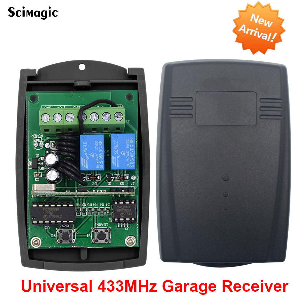 Universal garageport fjernbetjeningsmodtager 2ch til erreka doorhan at -4 pujol aprimatic scs sentinel 433 mhz controller: Lilla
