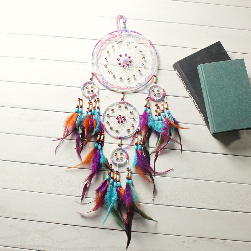 MEMOSTO Original five-ring, dije de atrapa sueños, producción de artesanía pura, fengling creativos, decoración de pared del hogar, chicas gi