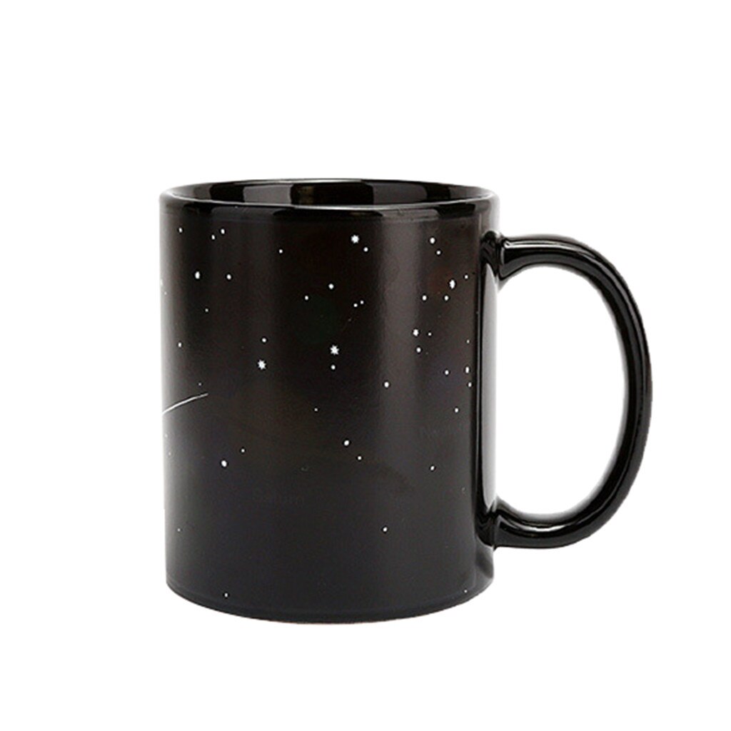 Ceramic Mug Heat Revealing Milk Cup Color Changing Mug Coffee Mugs Friends Student Breakfast Cup Star Solar System Mug