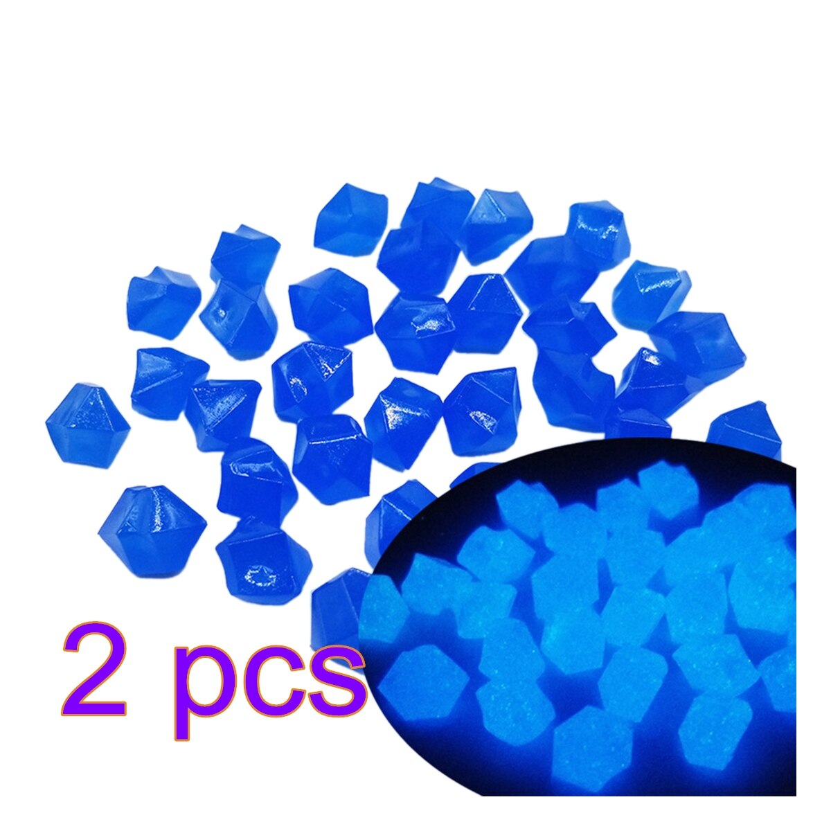 300 Pcs/600Pcs 14 Mm Lichtgevende Stenen Glow In The Dark Pebbles Glow Grind Voor Yard En Loopbruggen woondecoratie Accessoires: 600pcs blue