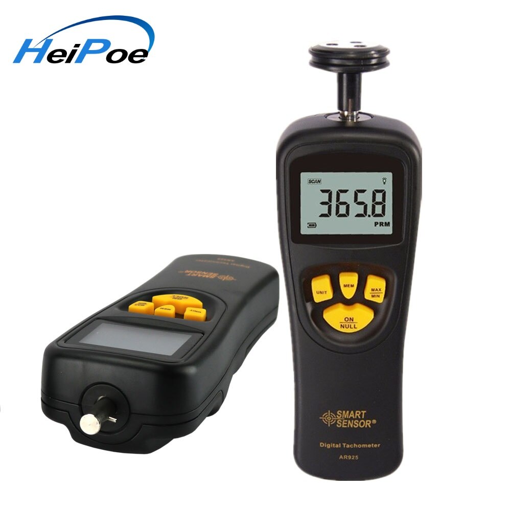 Digital Tachometer Contact Motor Tachometer RPM Meter digital Tach speedometer 0.5~19999RPM Smart Sensor AR925