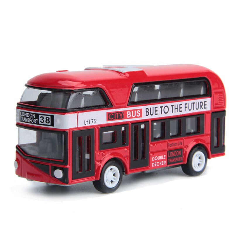 Double-Decker Bus London Bus Car Toys Sightseeing Bus Vehicles Urban Transport Vehicles Commuter Vehicles,Red: Default Title