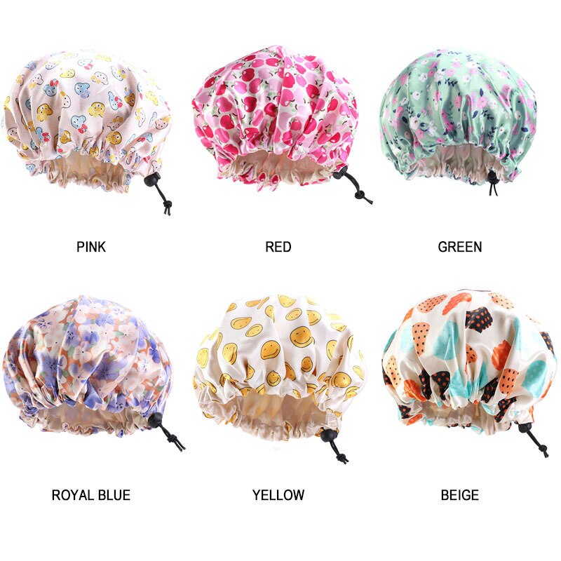 Adjustable Baby Silky Satin Bonnet Double Layer Flower Sleep Caps Girl Night Turban Children Solid Headwear Hat Hair Accessories