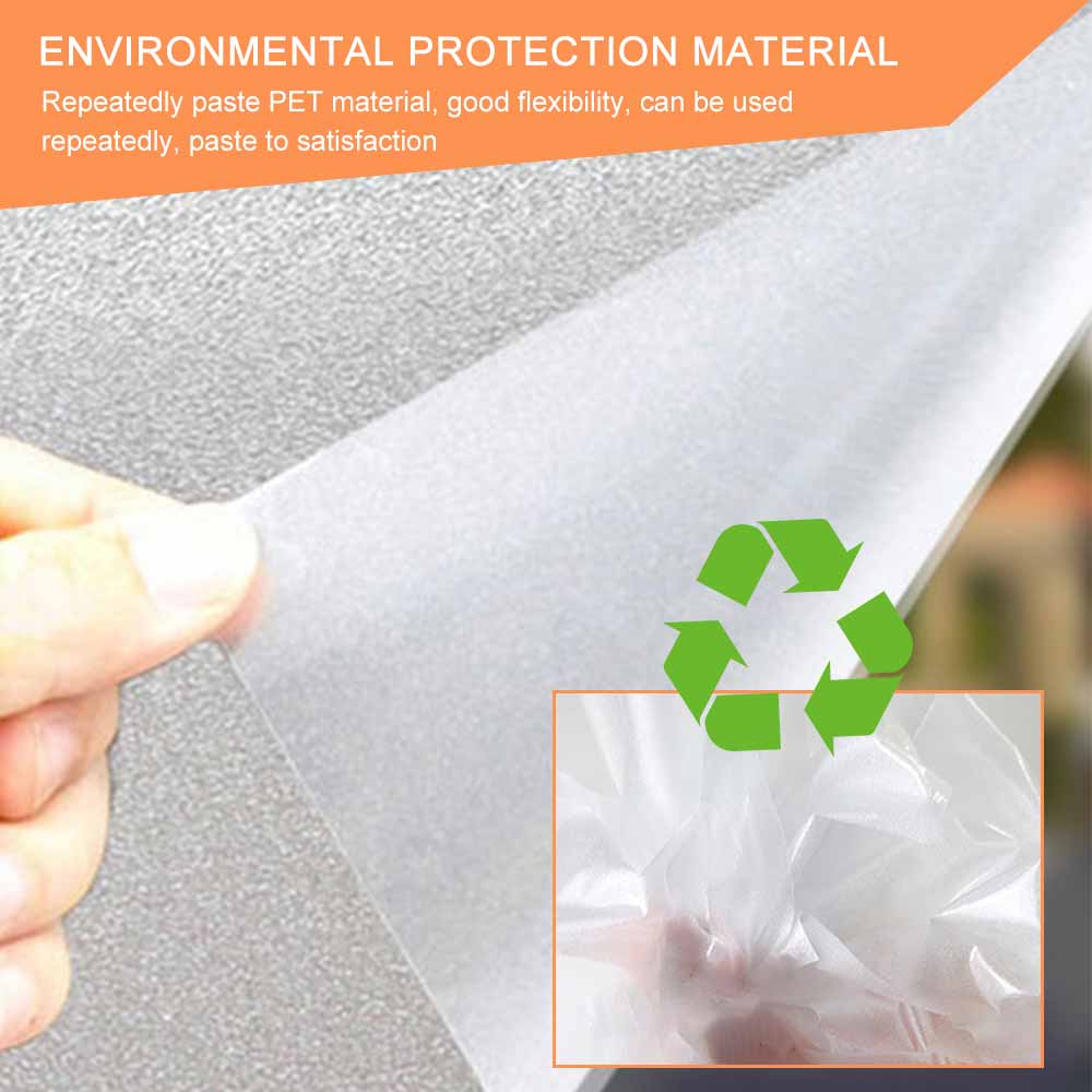 45x200cm Matte Window Film Stained Glass Decorative Window Sticker Privacy Frosted Self Adhesive Film Window Decal For Glass