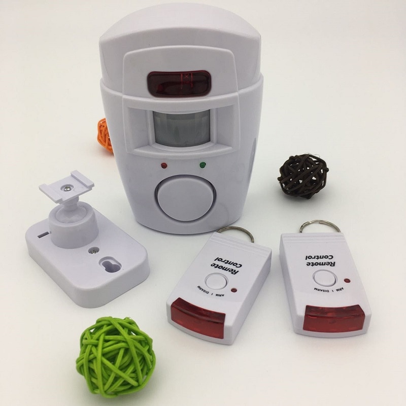 Portable 105dB PIR Motion Detector Infrared Anti-theft Motion Detector Home Security Alarm system+2 controllers