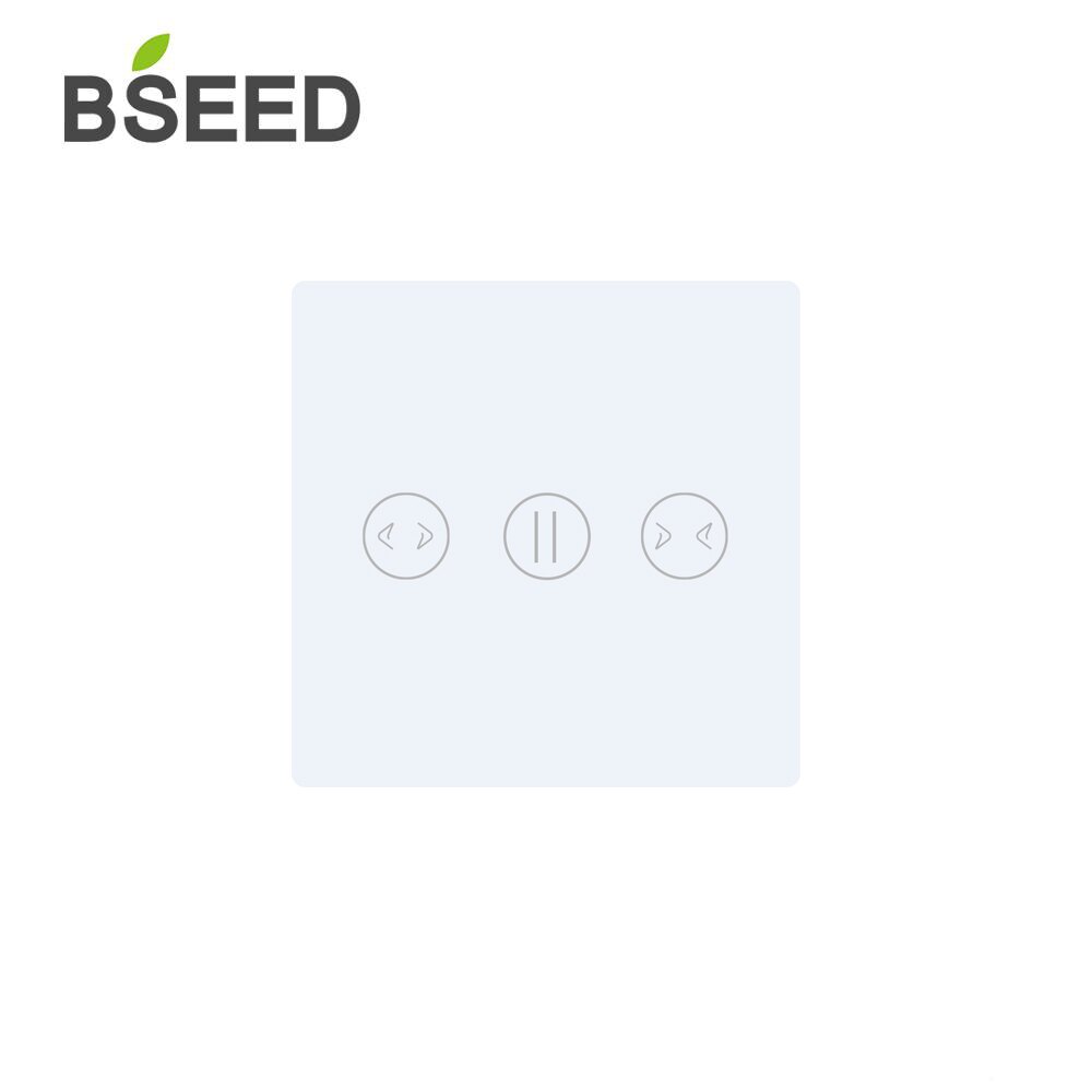 Bseed-interruptor de luz sensível ao toque, 47*47mm, para parede, painel de vidro pequeno, faça você mesmo, 1/gang, nova cortina, padrão, dimmer, partes de vidro de cristal: Curtain White
