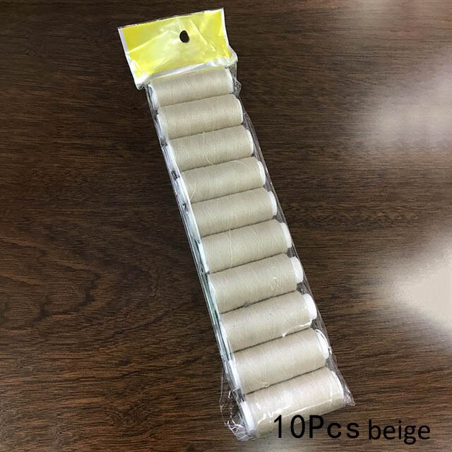5pcs/10pcs/set Sewing Thread Hand Sewing/Machine Sewing Embroidery thread 200 Yards Sewing Craft Tool Handmade Home: 10pcs Beige