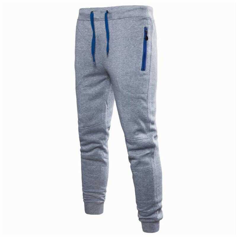Mens Slim Fit Joggers Jogging Bottom Fleece Gym Winter Skinny Pants Zip Pockets Trousers M-XXXL