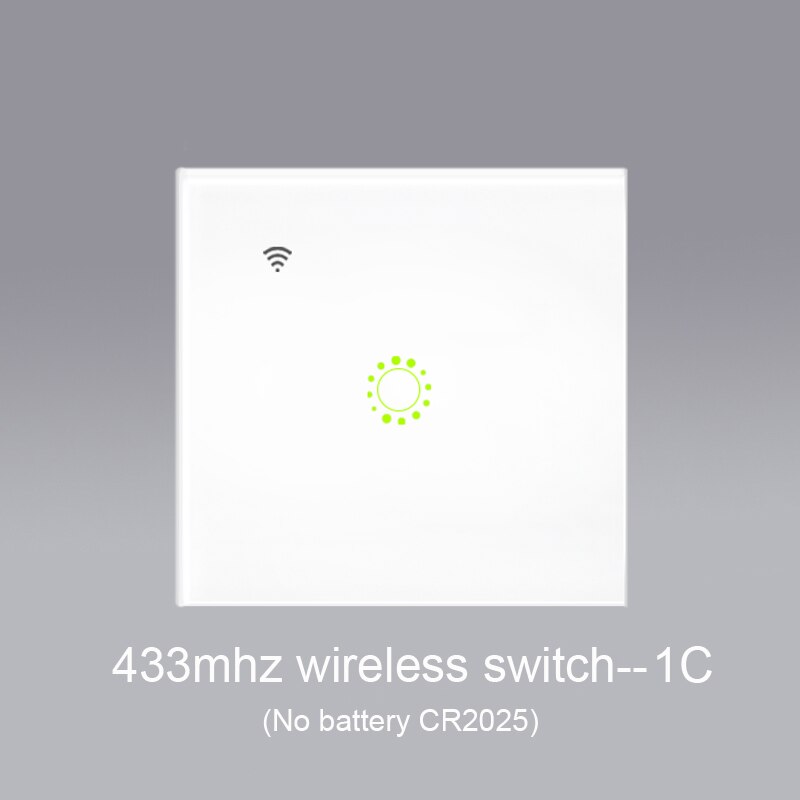 EWeLink-interruptor inteligente con Wifi para el hogar, enchufe de pared con Panel de luz táctil de 433Mhz, inalámbrico, Control por voz, funciona con Google home y Alexa: 433mhz-1C