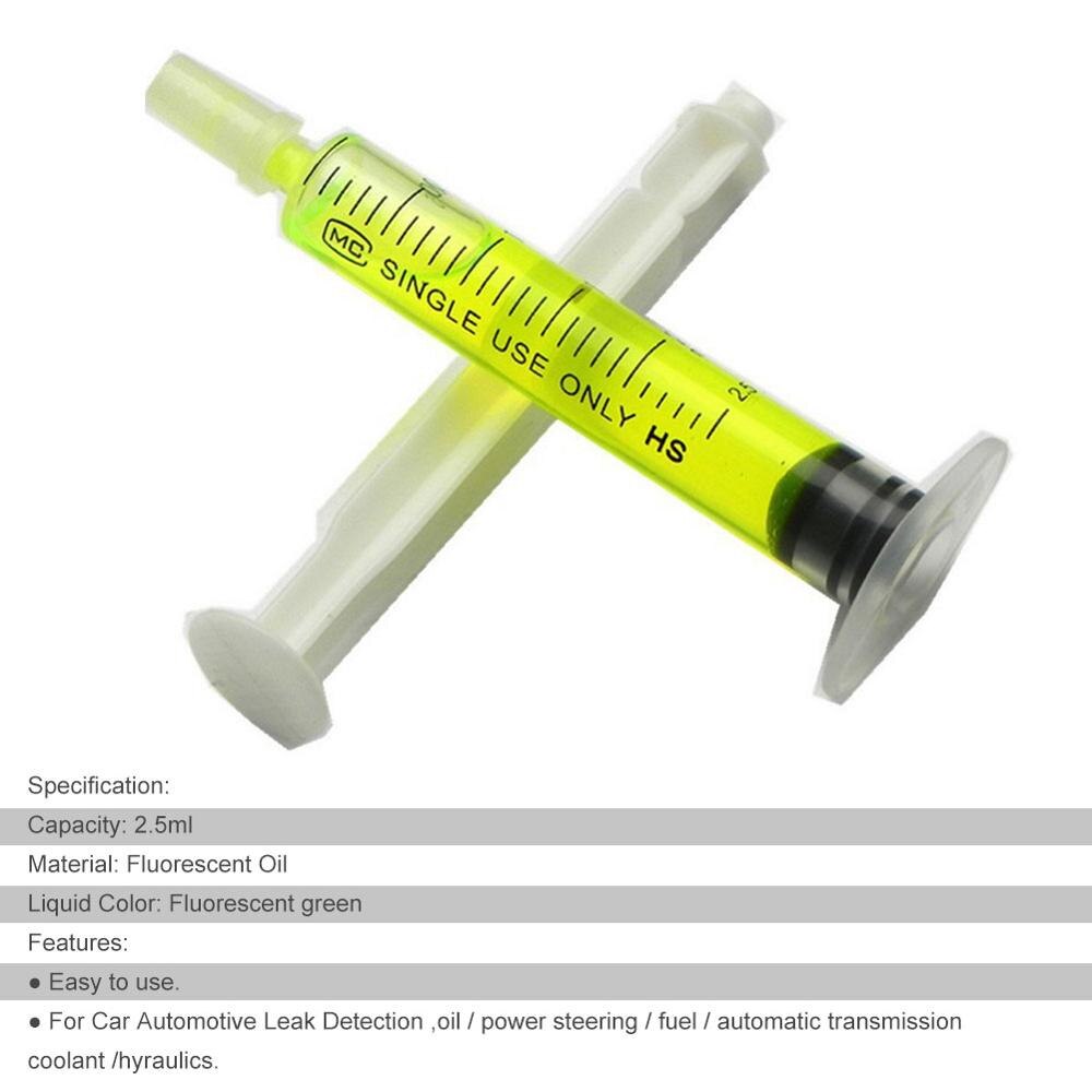 3pc fluorescensolja med fluorescerande läckagedetektering läckagetest uv färgämne för detektering av luftkonditionering bil a/c pipeline reparation