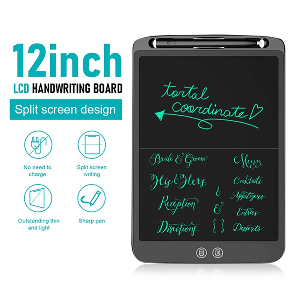 12 Inch Split Screen LCD Writing Tablet Digital Split Ccreen Delete Writing Drawing Board Intelligent Split Screen Tablets