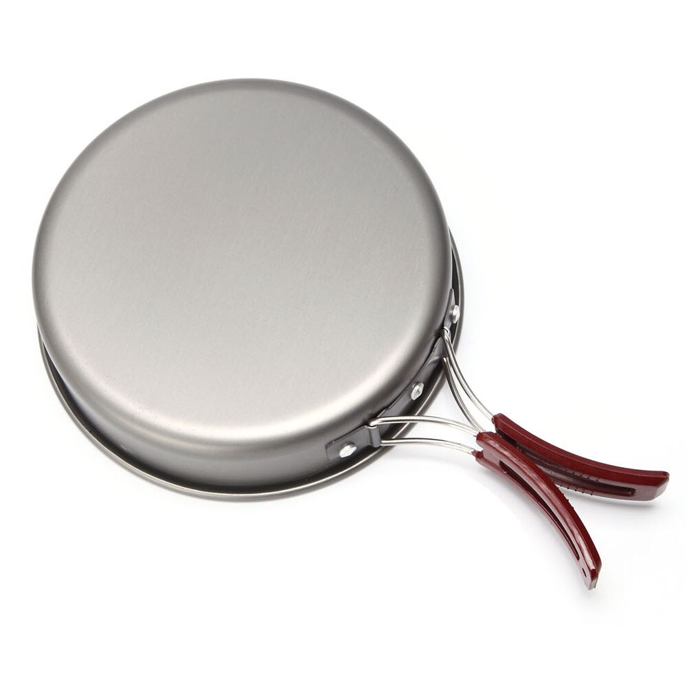 18CM 1.1L Camping Pan Pot ultralichte Harde Aluminium Outdoor Tablewares Gerechten Voor Toerisme Camping Kookgerei Gebruiksvoorwerp fry Pan