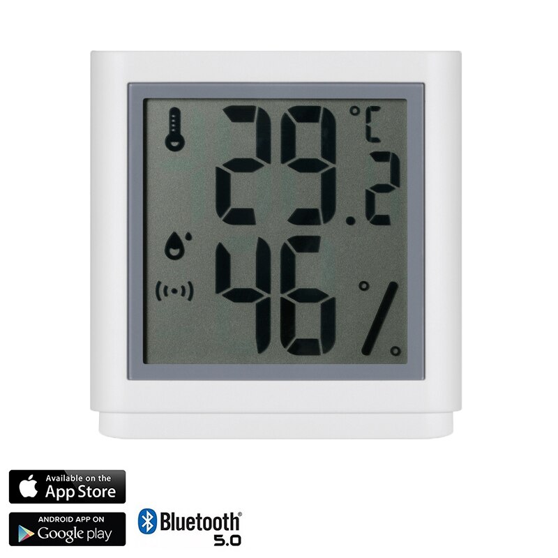 5 stk mini smart home digital lcd temperatursensor fugtighedsmåler termometer hygrometer gauge bluetooth trådløse termometre: 1 stk