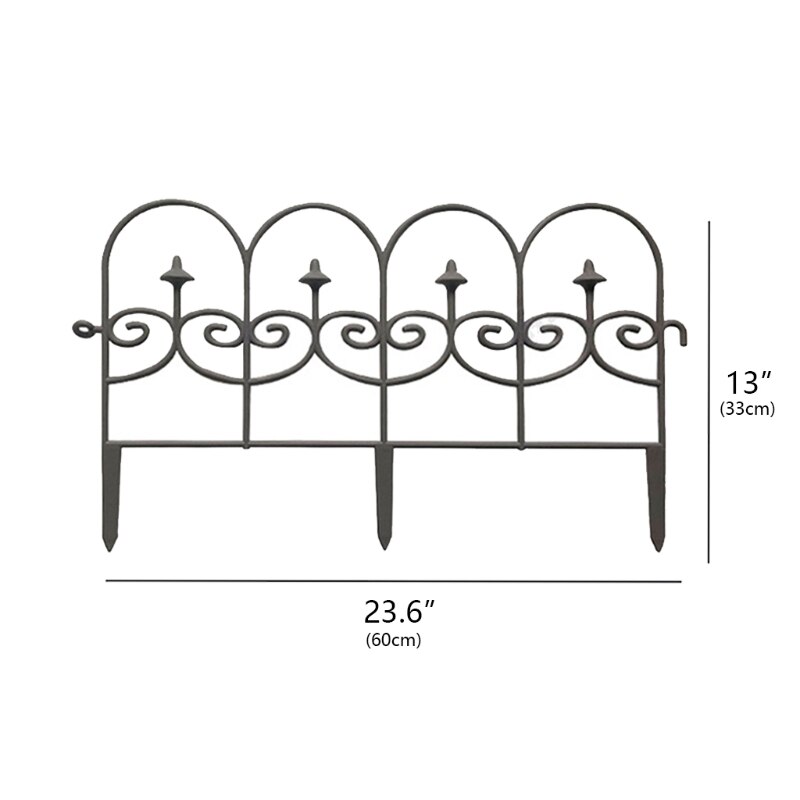 5pcs Decorative Garden Fence Outdoor Fencing Landscape Patio Path Border Edging Fences