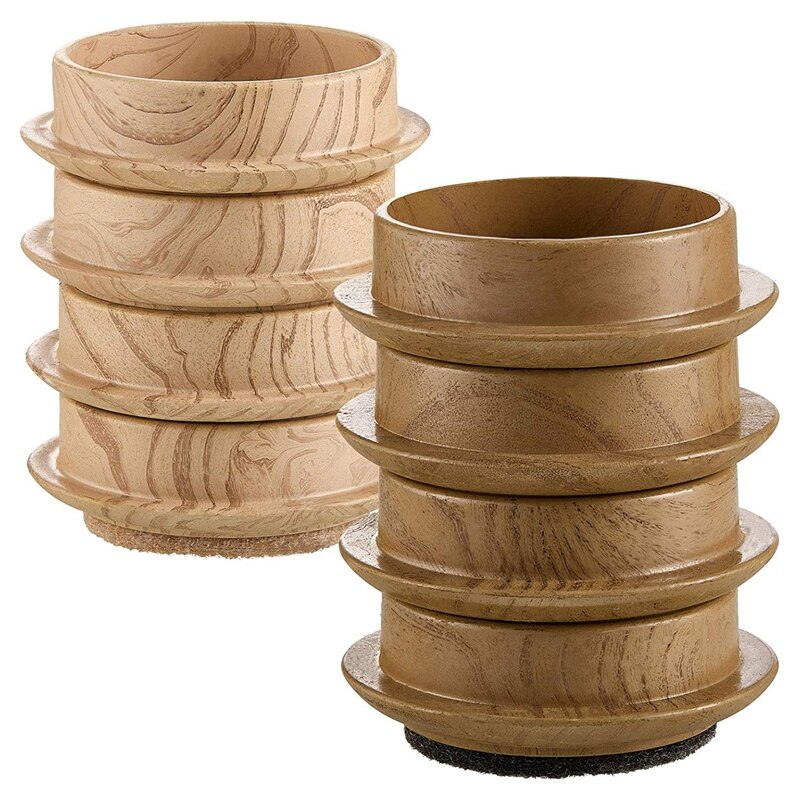 8 Pieces Felt Floor Cups 4.5 cm Round Furniture Felt Castors Non Slip Floor Protector for Chair Legs Furniture: Default Title