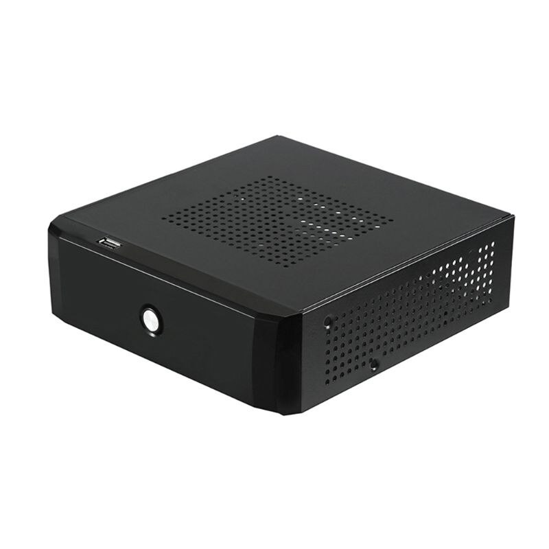 Power Supply Home Office Host Enclosure HTPC Computer Case Box 2.0 USB Desktop Gaming PC Chassis FH01 Mini ITX